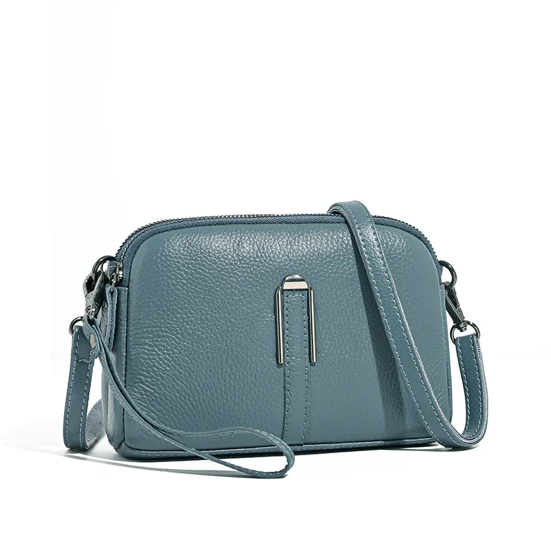 

Simple Design Cowhide Handbag Women's Bag 2023 New Trend Classic Mobile Bag Genuine Leather Wallet One Shoulder Crossbody Bags