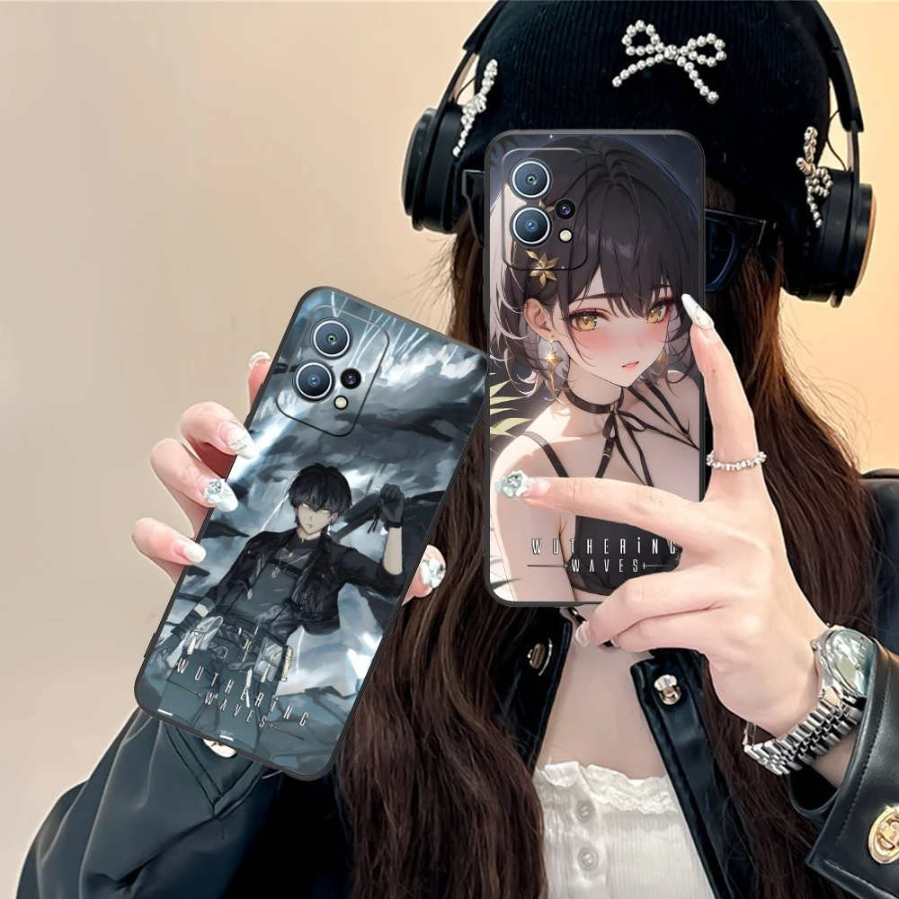 Wuthering волны Rover чехол для мобильного телефона Huawei P60 P50 P40 P30 P20 P10 P9 P8 Pro Lite Plus черный