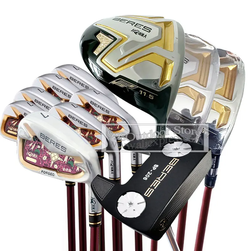 

New Golf Clubs Women HONMA Full Set of Clubs Beres S-08 Golf Driver Wood Irons Putter L Flex Graphite Shaft Free Shipping No Bag