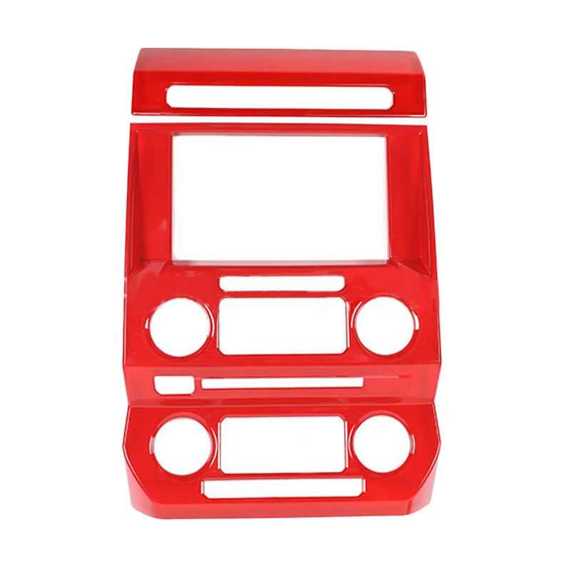 

2Pcs Emergency Light Switch Central Control Navigation GPS Panel Trim Cover Cap Decor Fit for Ford F-150 F150 2015-2020 ABS Red
