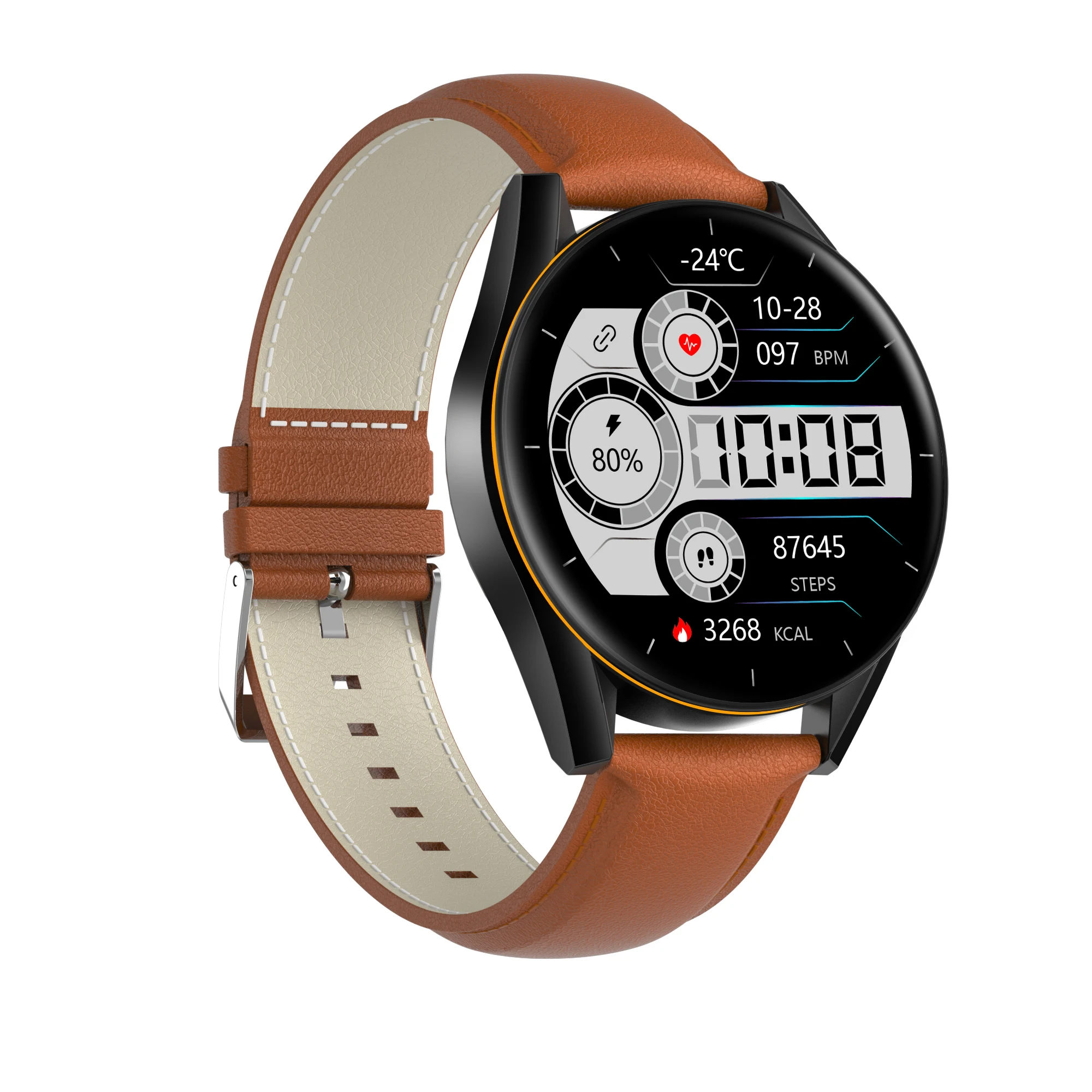 

2022 New Product AH01 Model True Airbag Blood Pressure Smart Watch Heart Rateblood Glucose Watch
