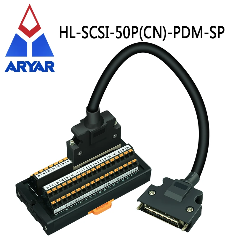 

Universal DIN rail 50 PIN SCSI50P(CN)-PDM-SP for servo motor and servo drive module breakout board with 1M cable