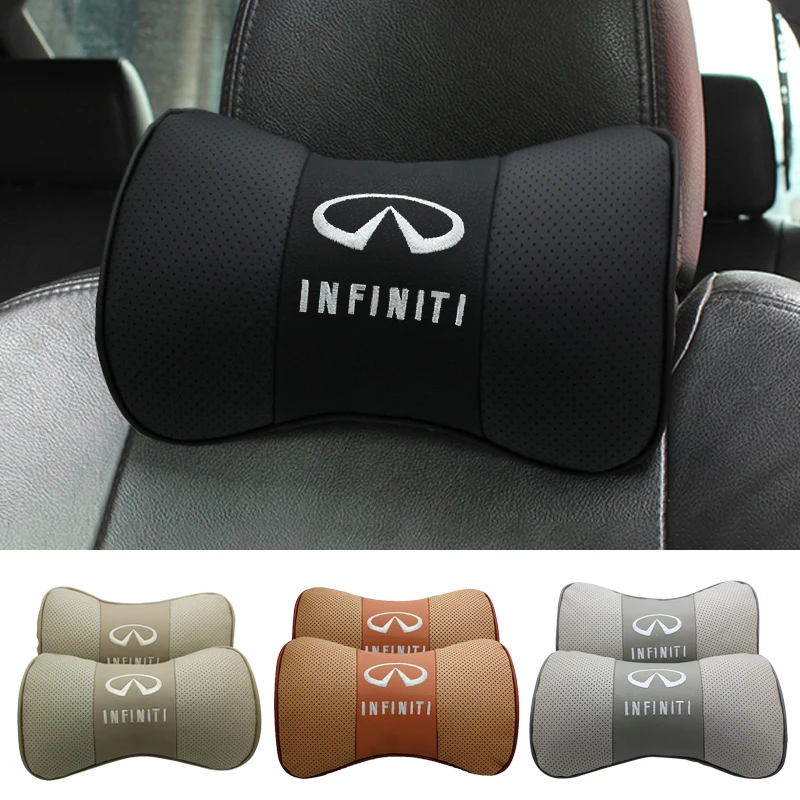 

Car Interior Accessories Auto Headrest Neck Pillows Styling for Infiniti Logo Q50 FX35 Q30 G37 Q70 QX70 G35 Q60 QX50 QX60 QX80