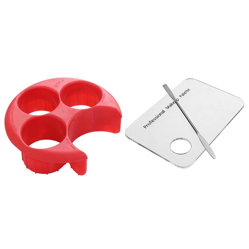 

1 Pcs Food Control Meal Measure Plate Weight Loss Healthy Eating Slim & 1 Pcs Women Acrylic Nail Art Palette Pallet Tool