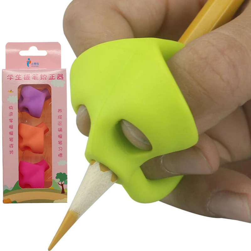 To Help Beginners Write Silicone Toy Baby Double Thumb Posture Correction Pen Tool Student Education