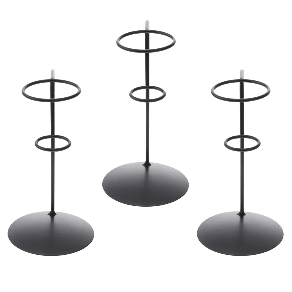 

3 Pcs Iron Ice Cream Stand Metal Egg Cone Support Holder Japanese Sweets Rack Candy Holders Pizza