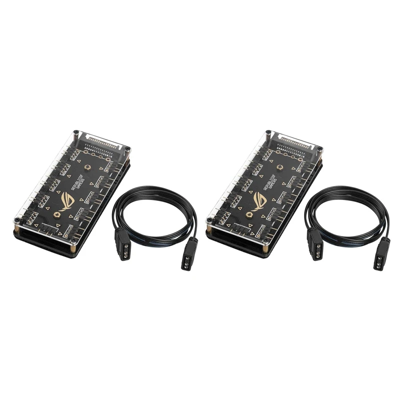 

2x5 В, 3 контакта, RGB-разветвитель, 10 портов, хаб с 50 см 3-контактным удлинителем, идеально подходит для многих RGB
