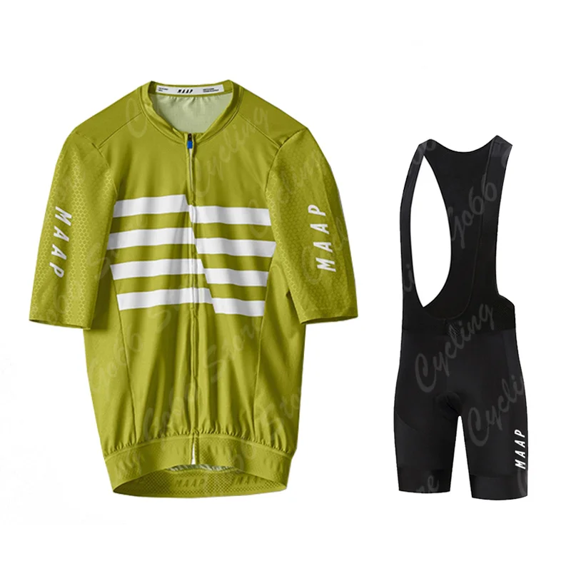 

2022 MAAP New Cycling Jersey set Men Breathable MTB Uniform Bike Clothing Quick Dry Bicycle Clothes roupa ciclismo masculino