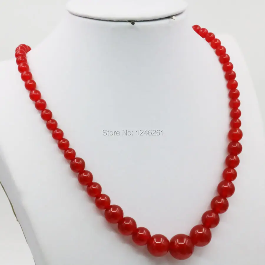 

6-14mm Red Ruby Stone Lucky Stone Beads Tower Necklace Chain Gemstone Fashion Jewelry Making Design Party Wedding Gifts 15inch