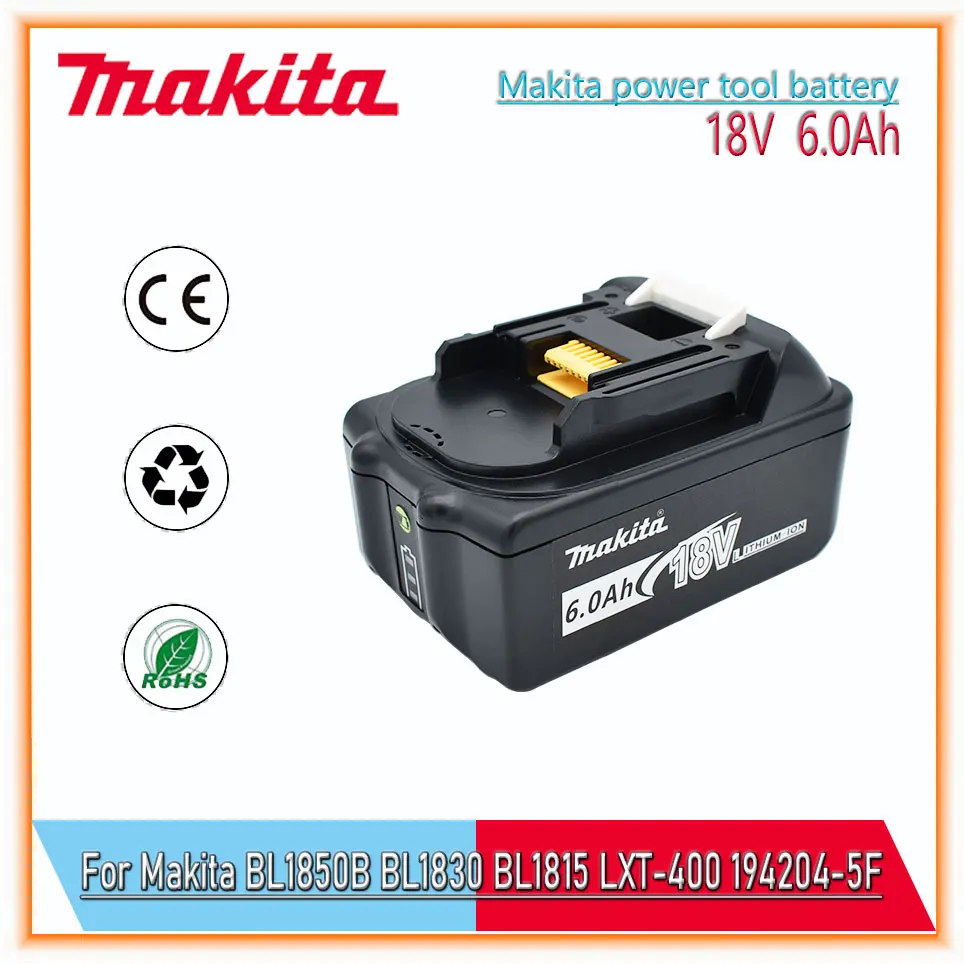 

Makita 18V 6.0Ah li-ion battery For Makita BL1830 BL1815 BL1860 BL1840 Replacement Power Tool Battery