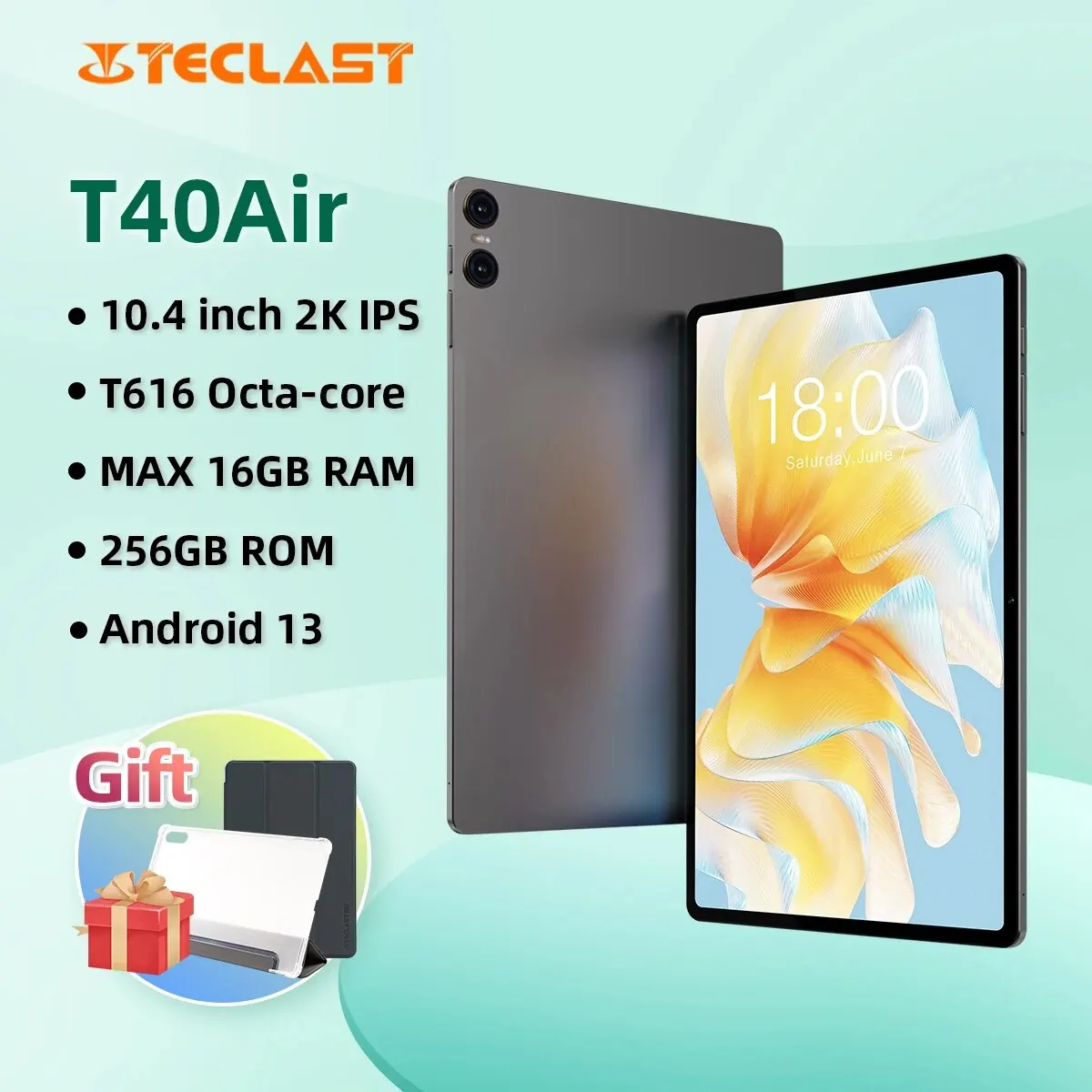 Teclast T40Air планшет на Android 13, 8-ядерный, 8 ГБ + 8 Гб, 256 ГБ