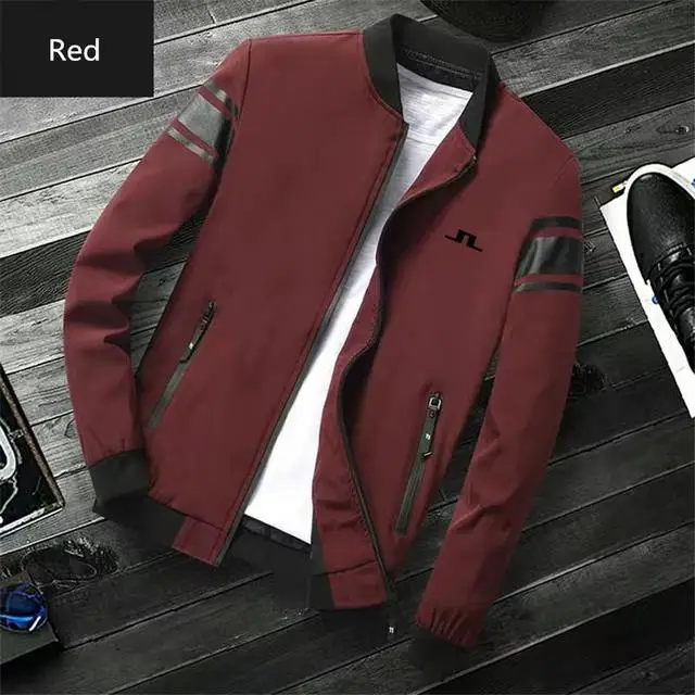 

Korea golf jacket for men spring autumn thin fashion Coat Golf Wear clothing Business Casual jacket man golf Tops Size M-5XL