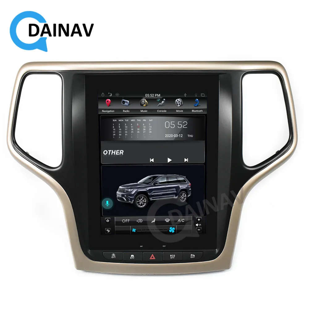 

Android 9.0 PX6 Vertical style Car GPS Navigation For JEEP Grand Cherokee 2014 2015 2016 multimedia DVD player auto radio