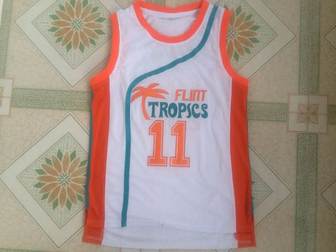 Баскетбольная майка Flint Tropics 7 кофейная черная 11 Ed Monix 33 Джерси Джеки Луны мужская