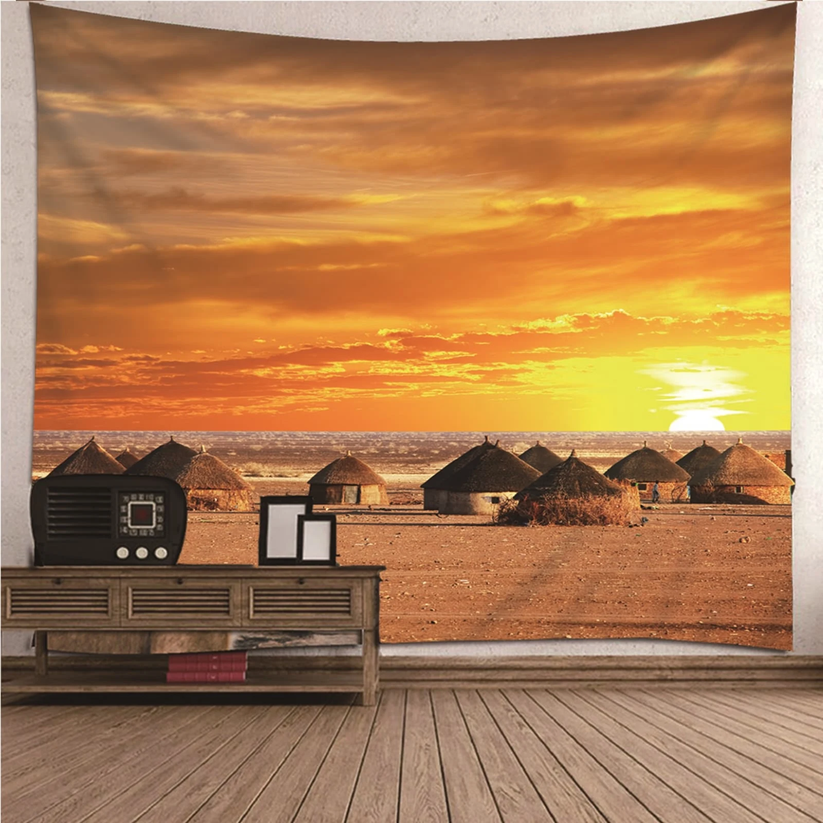 

Wall Art Bathroom Muti Color Tapestry natural scenery Sunset by the Sea Wall Hanging Blanket Dorm Art Decor Covering