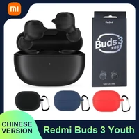 xiaomi redmi buds 3 youth edition tws bluetooth 5 2 earphone headset ture wireless with mic gaming headphone fone touch control