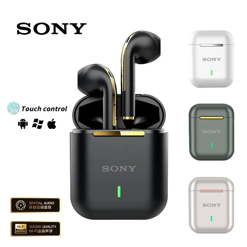 Фото Оригинальные беспроводные наушники Sony J18 TWS, Bluetooth Ture, спортивные наушники Hi-Fi, стерео игровая водонепроницаемая гарнитура с микрофоном №2