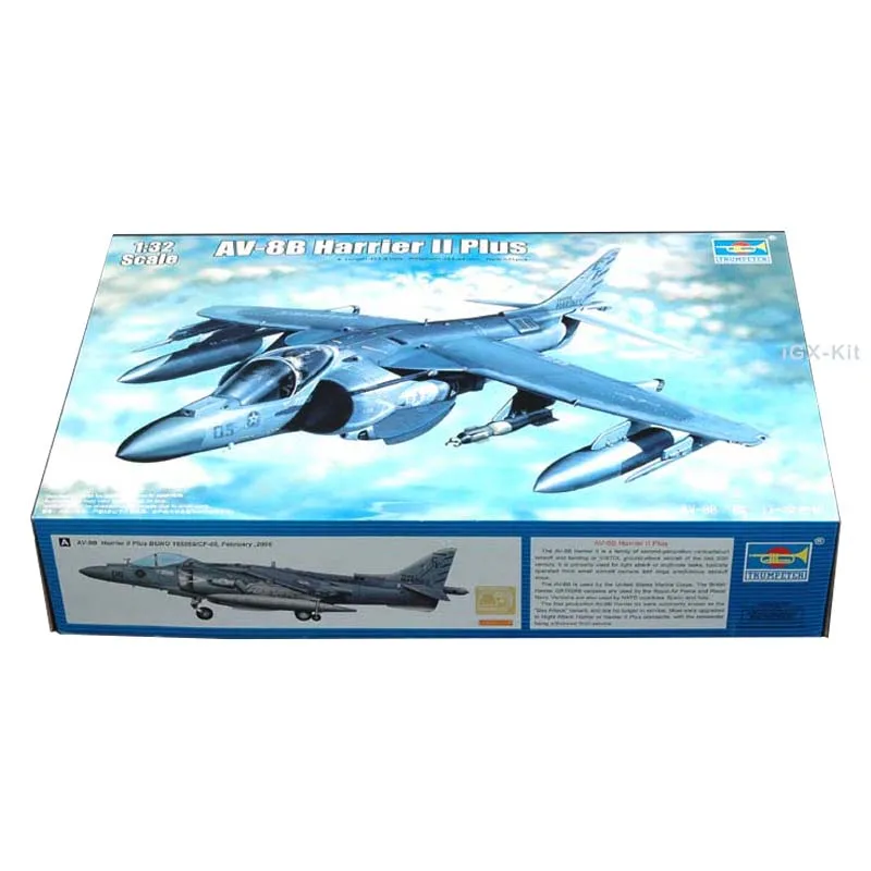 

Trumpeter 02286 1/32 AV8B AV-8B Plus Harrier II Night Attack Plane Aircraft Craft Plastic Assembly Model Toy Gift Building Kit