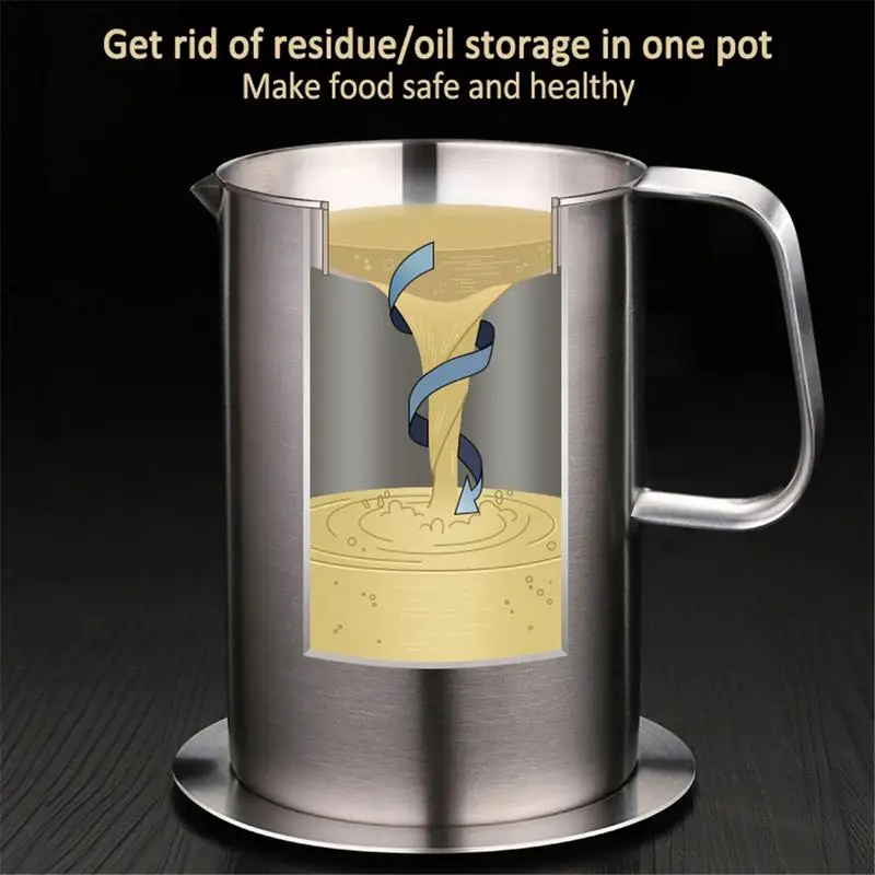 

Масляное ситечко из нержавеющей стали L15L, контейнер, банка для хранения с фильтром, для приготовления пищи