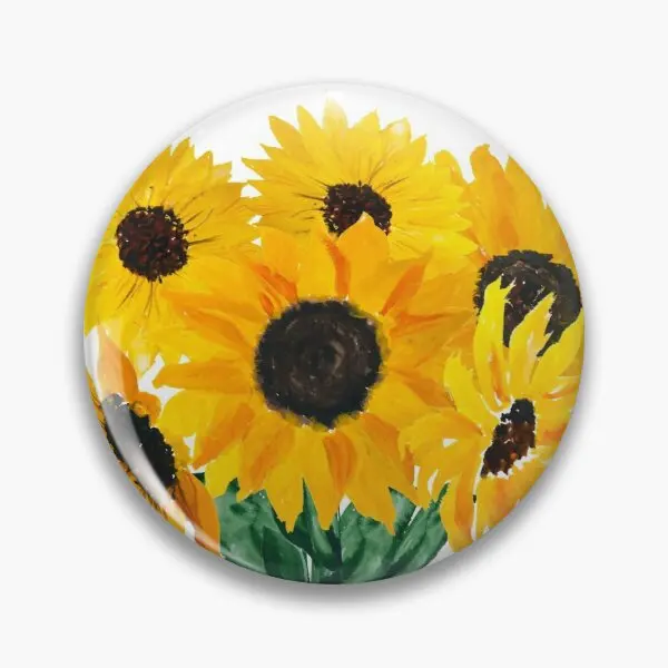 

Painted Sunflower Bouquet Customizable Soft Button Pin Decor Fashion Cute Creative Lapel Pin Women Brooch Lover Funny Cartoon