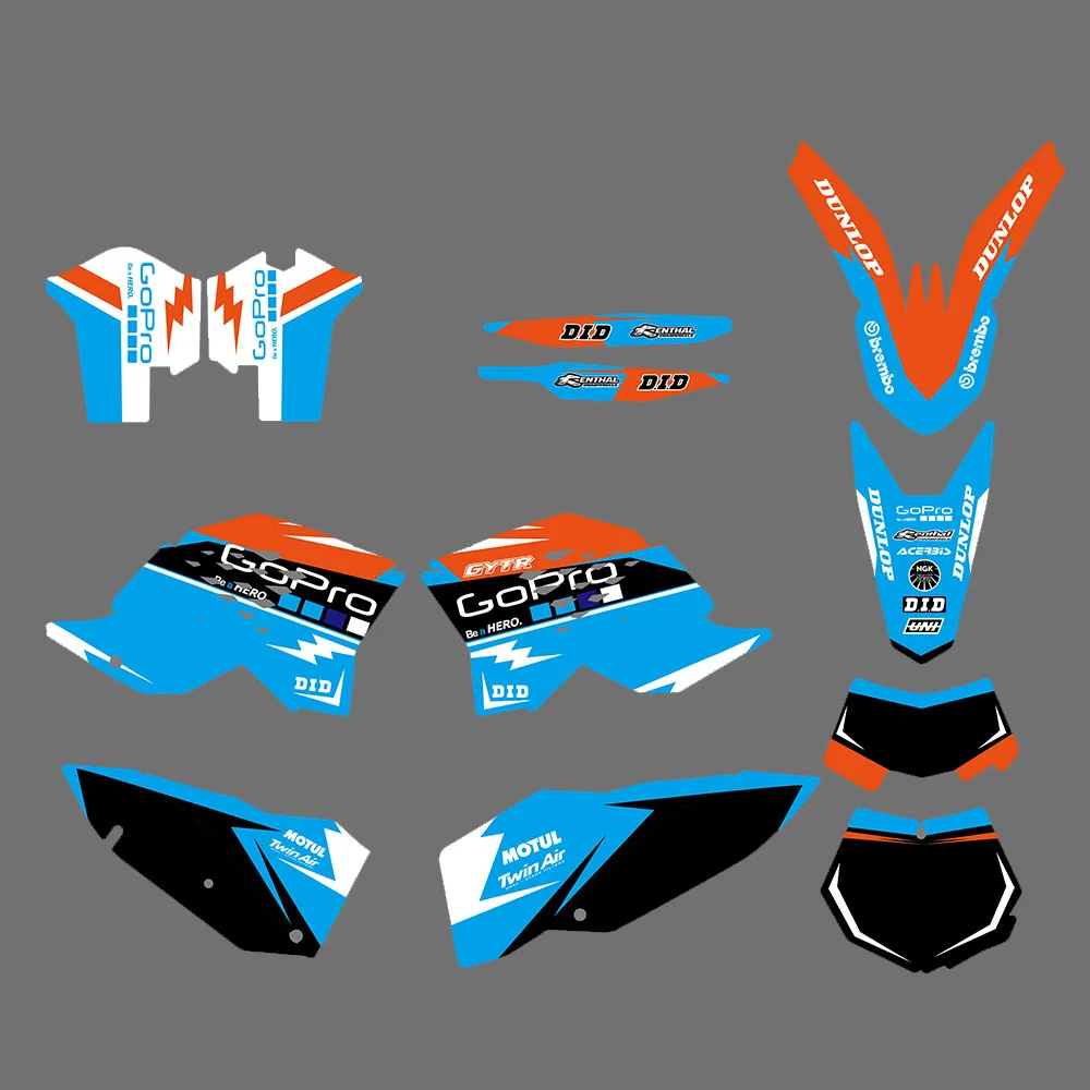 

Team Background Graphic Sticker Decals Kit For KTM 125 150 200 250 300 400 450 505 530 SX SXF EXC EXCR XC XCF XCW XCFW XCRW