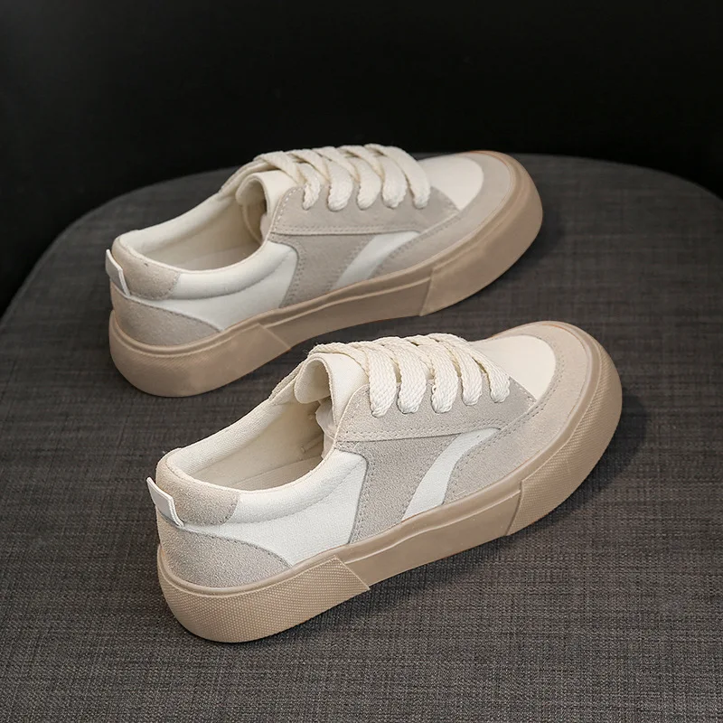 Fashion Casual Cloth Shoes for Women INS Student Comfortable Sneakers Versatile Thick Rubber Soled Shoes Contrast Canvas Shoes