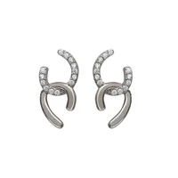 925 sterling silver earrings womens simple design earrings temperament cold wind earrings high end earrings