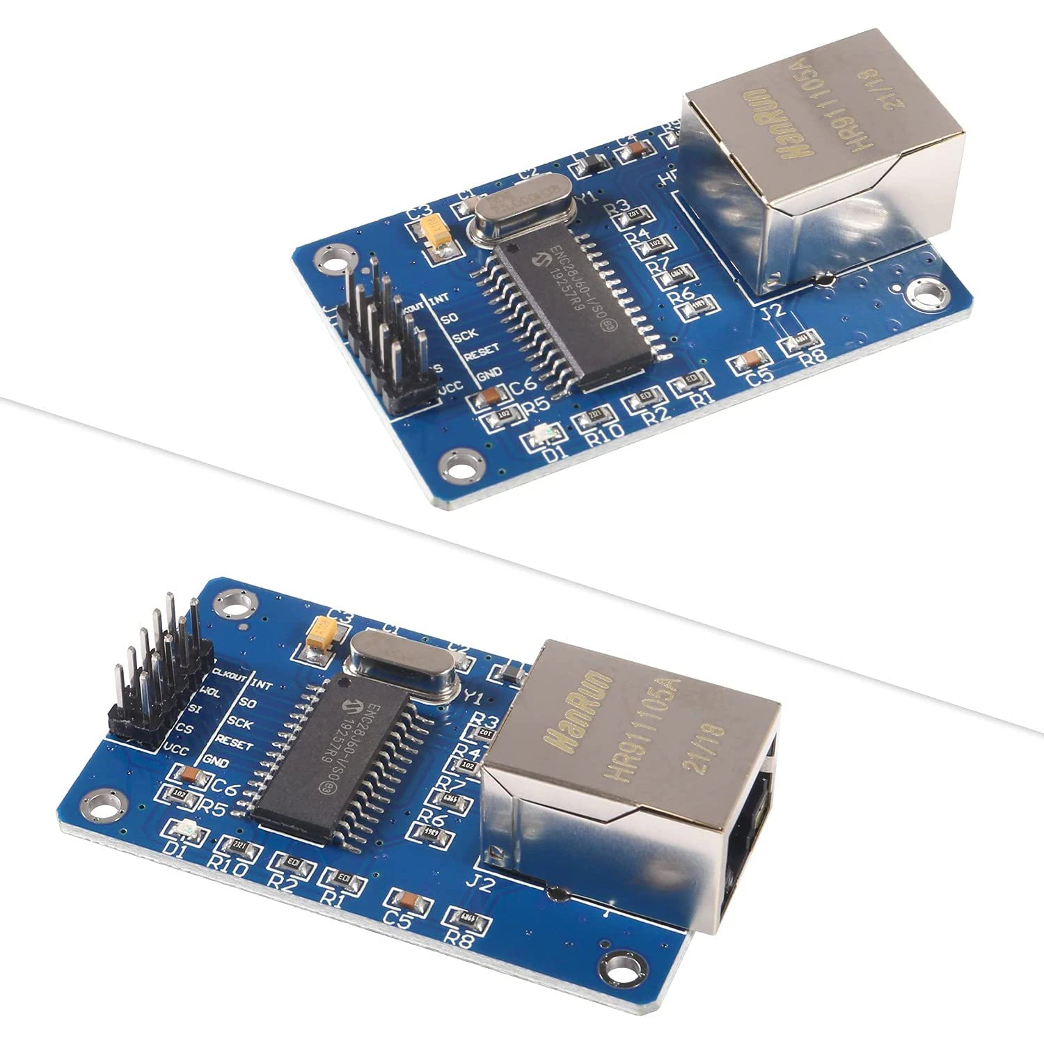 ENC28J60 ENC28J60-I/SO HR911105A Ethernet LAN сетевой модуль SPI интерфейс 3 В для Arduino AVR PIC LPC STM32 - купить
