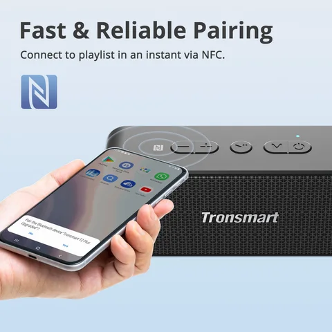 Модернизированная версия динамика Tronsmart T2 Plus с Bluetooth 5.3, водонепроницаемость IPX7, NFC, время воспроизведения 24 часа