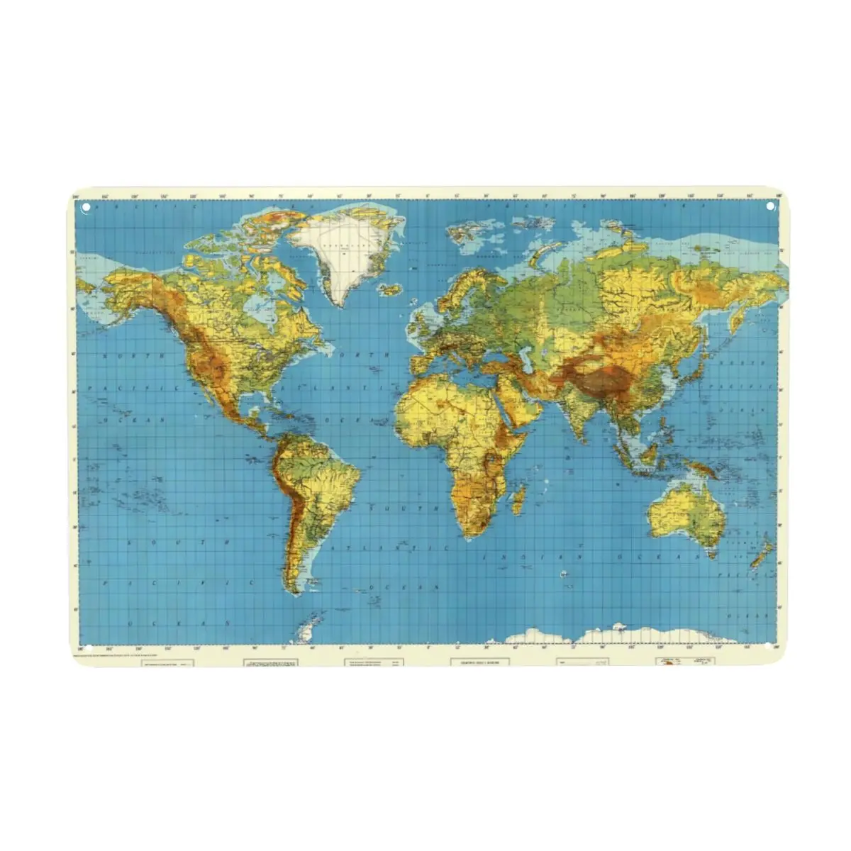 Металлическая карта мира 1947 года