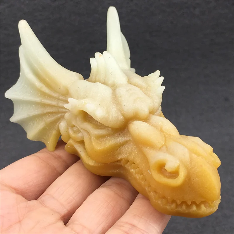 

Высококачественный светящийся камень, голова дракона, черепа, аксессуары, скульптура животного, статуэтки, ремесла, рога для вечерние ринки...