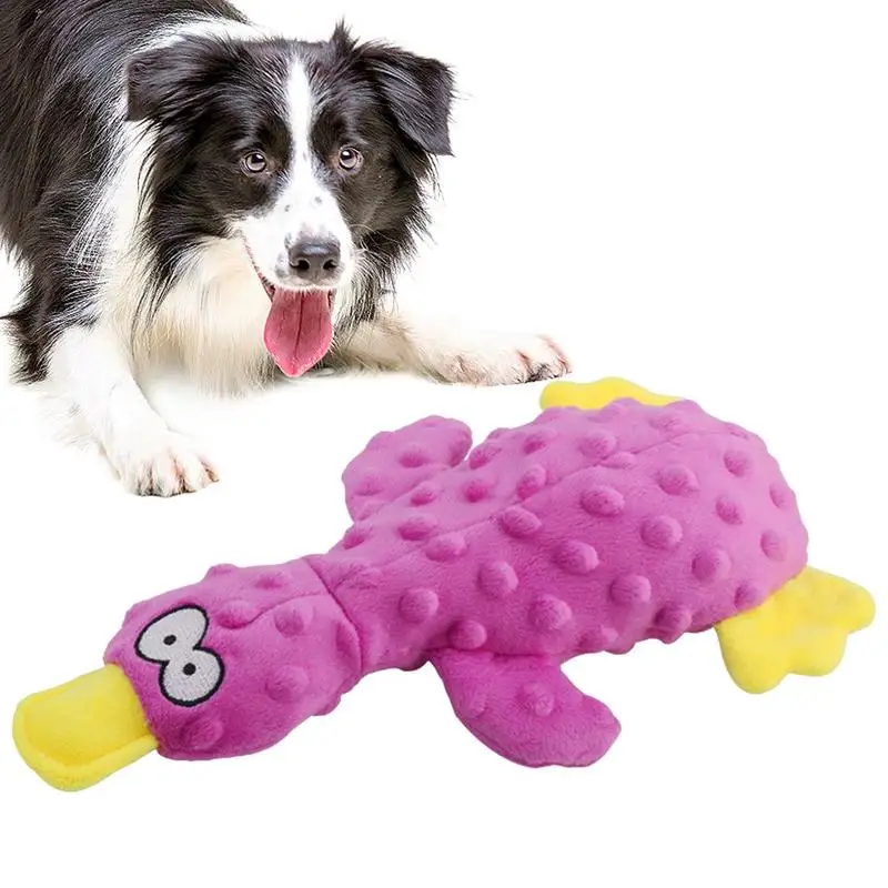 

Dog Toy Duck Multi-pet Pet Toy Soothe Mood Keep Pet Dog Playing Duck Squeeze Squeak Interactive Play For Medium Large Dogs