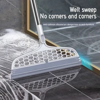 magic silicone broom floor cleaning squeegee pet hair dust brooms adjustable bathroom floor wiper household cleaning tools