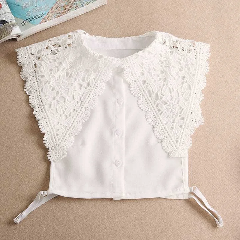 

Весенне-осенне-зимний женский Универсальный накладной корейский кружевной декоративный кукольный воротник