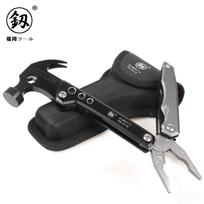 Походный молоток Мультитул снаряжение для выживания 15 в 1 из нержавеющей стали