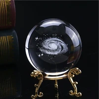 gift 3d engraved art craft ornaments office crystal ball stand home decor sphere holder diy metal base display desktop