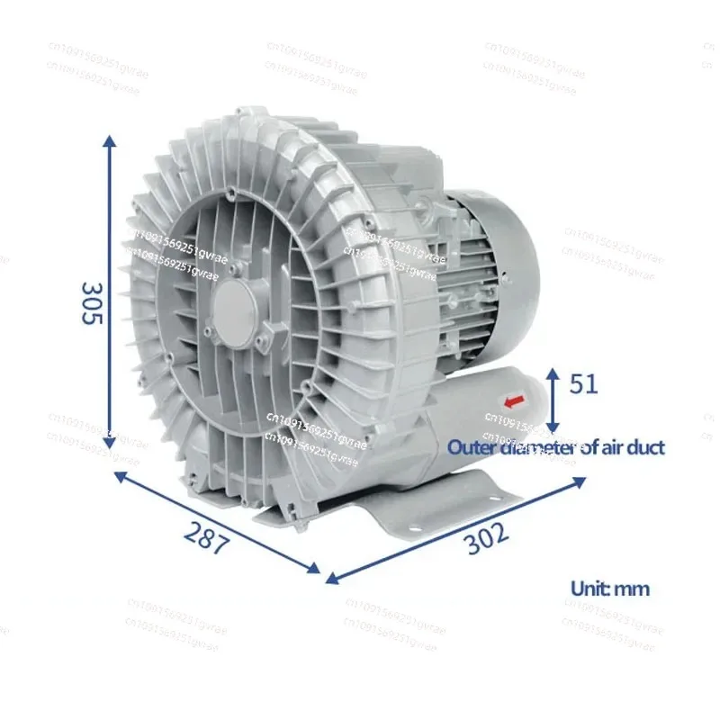 Ventilador De Vórtice Alta Presji Bomba Aire Centrífuga Fuerte Aireador Estanque Peces Soplador Industrial