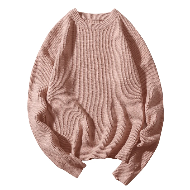 2023 Winter Fall Men Knitted Long Sleeves Sweater Solid Clause Pullover Sweaters Hip Hop Korean Fashion Loose Tops Sweater Men