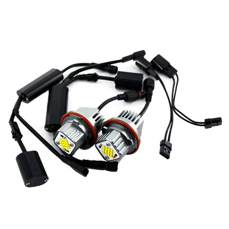 2 шт. белые глаза ангела гало кольцо маркер фотолампа 80 Вт 6000K для-BMW 1 5 7 серии X3 X5 E39