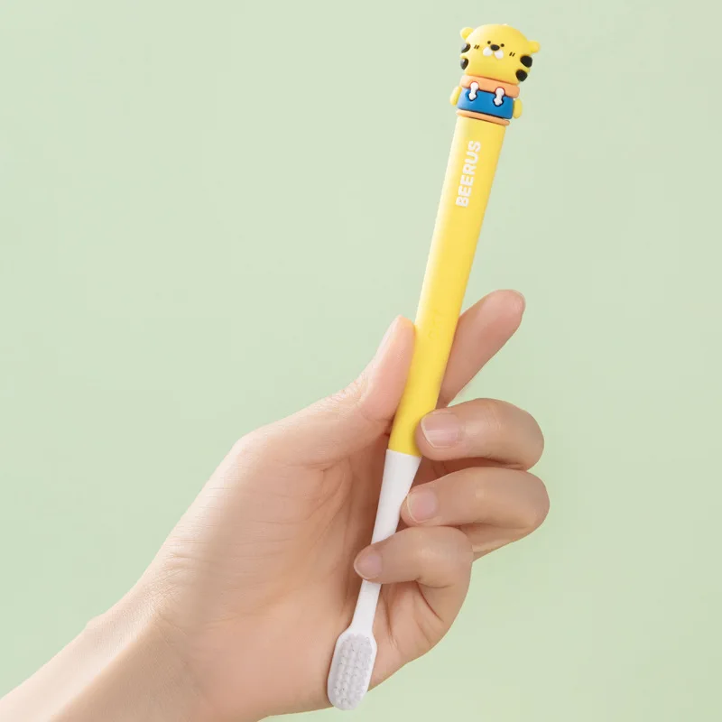 Cute Cartoon Toothbrush for Children Boys Girls Soft Arc Brush Head Protable Toothcomb for 5-10 Years old Kids Baby Toothbrushes images - 6