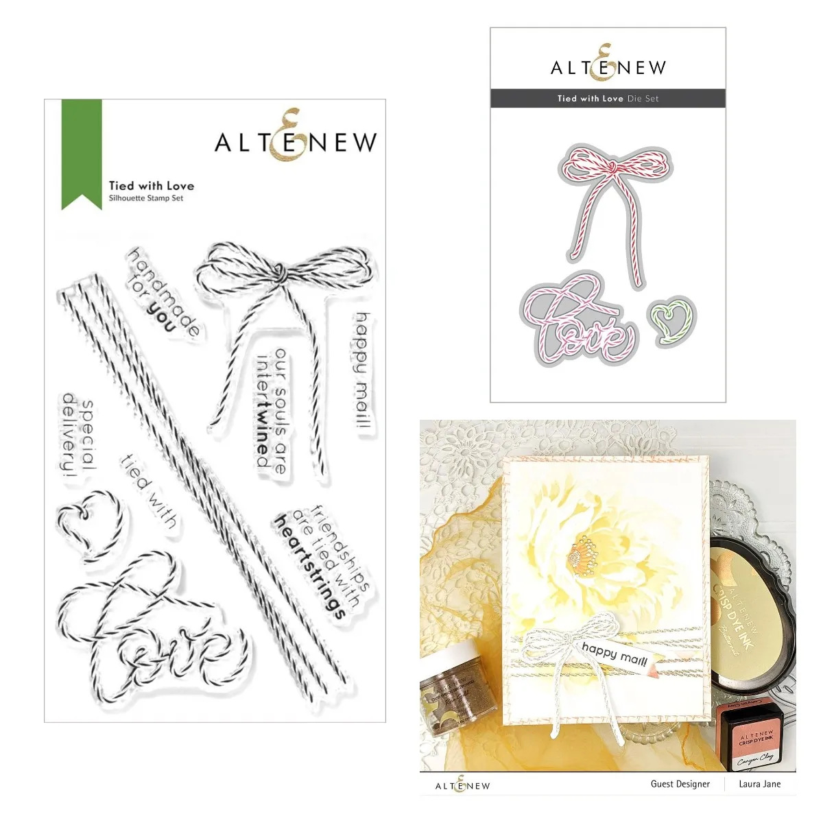 

2022 Spring Tied with Love Cutting Dies Clear Silicone Cling Stamps Seal Diy Paper Card Scrapbooking Decoration Embossing Molds