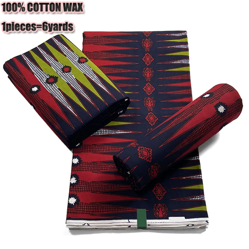 

Ankara Wax 100% cotton 2022 High Quality Ghana Style Guaranteed Veritable African Real Wax Printed Fabric 6 yards For Dress
