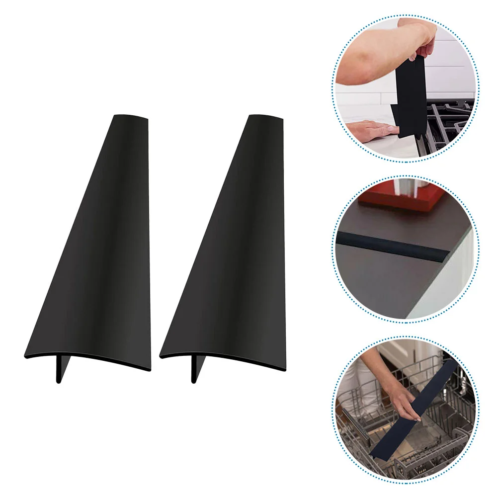 

2 Pcs Filler Stove Gap Cover Silicone Mold Kit Range Counter Silica Gel Protector