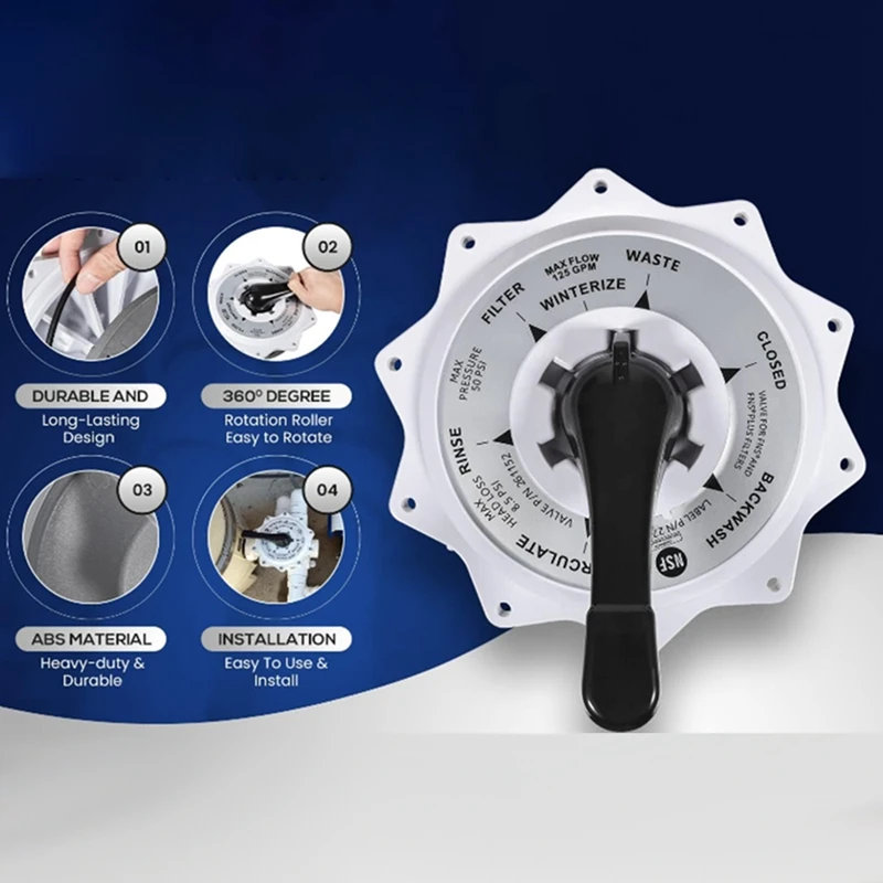 270067 2-дюймовый верхний клапан в сборе для многопортовых клапанов Pentair Hiflow с