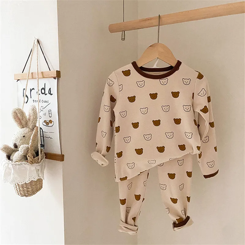 

1-8T Toddler Kid Baby Boys Girls Clothes Set Cotton 2pcs Pajamas Set Cartoon Cute Sweet Infant Homewear Children PJ Set Outfit