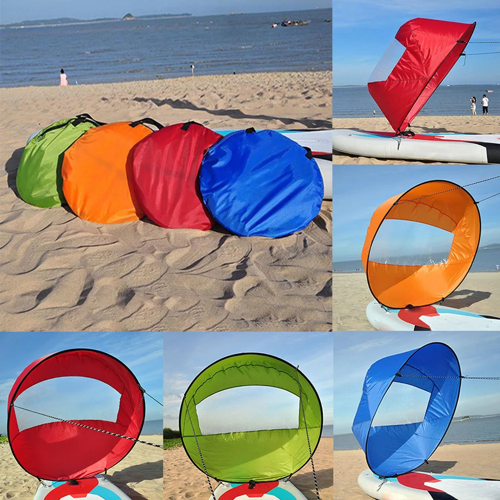 

42 Inch Folding Kayak Wind Paddle Sailing Popup Paddle Sail w/Clear Window