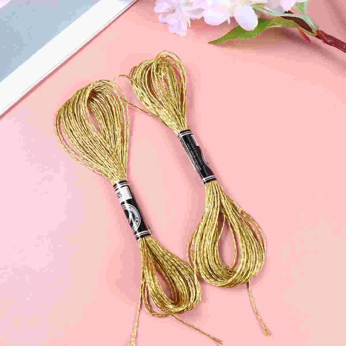 

Embroidery Thread Threads Floss String Quilting Bracelets Machine Piecing Golden Weaving Hand Beading Cords Rings Diy Stitching