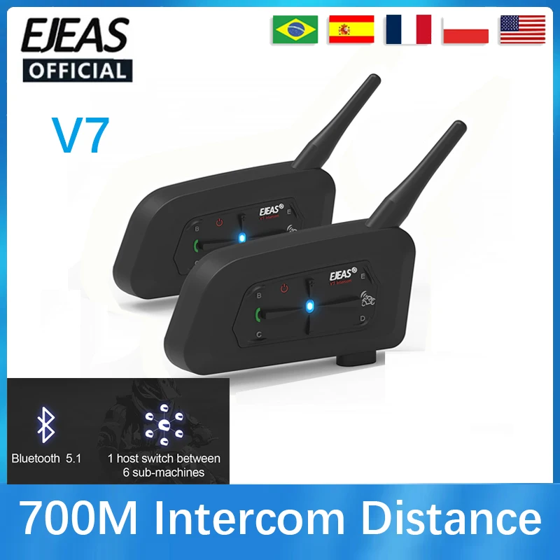 Bluetooth-гарнитура для мотоциклетного шлема 700 м BT V5.0