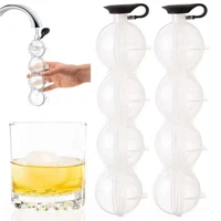 4 cavity ice ball maker whiskey ice cube maker diy cocktai hockey make tools for home bar party round ice maker kitchen tool