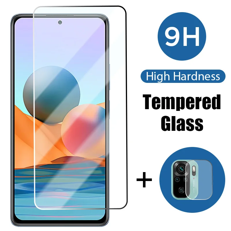 

2in1 Camera Len Screen Protector for Redmi 9 9T 9C NFC 9AT 9A 8A K30 K40 Tempered Glass for Xiaomi Redmi Note 10 9 8 Pro 9S 8T